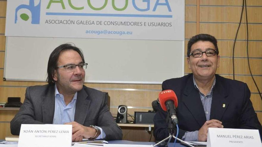 El secretario general de Acouga, Xoán Antón Pérez-Lema, y su presidente, Manuel Pérez Arias.