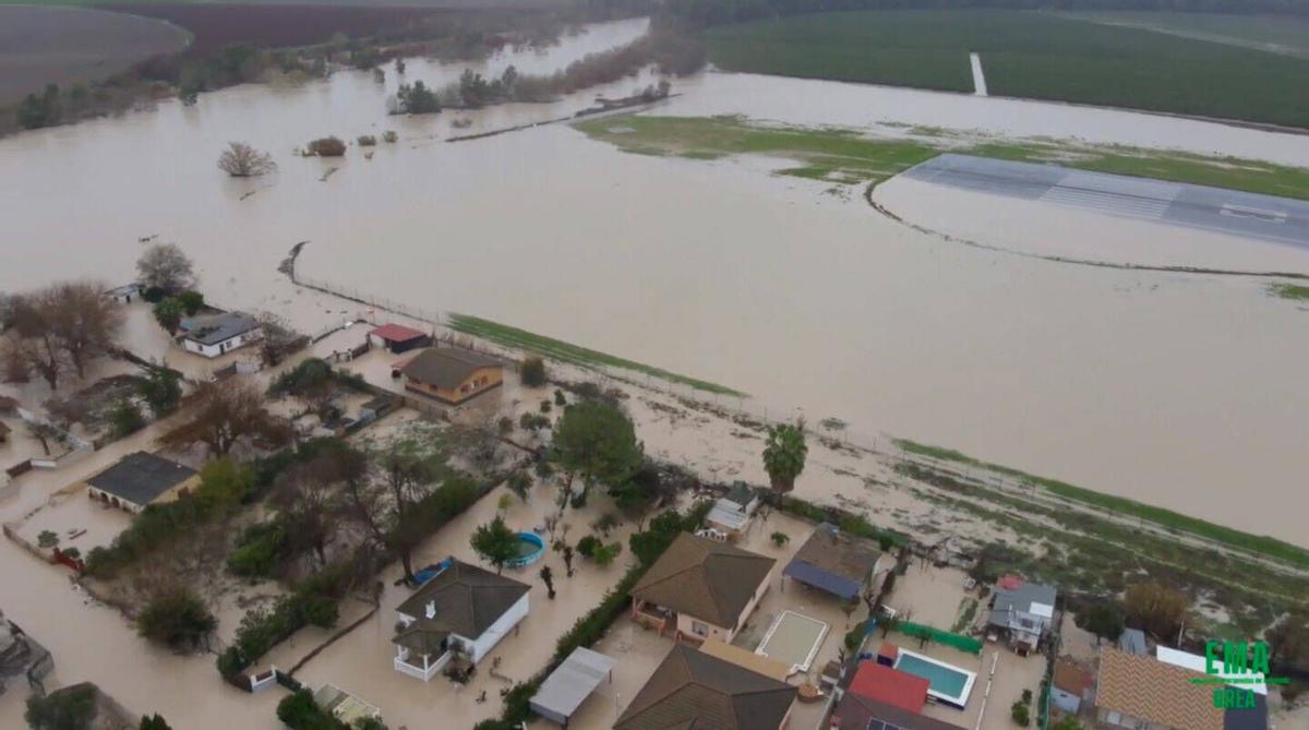 CÓRDOBA Borrasca Marta inundaciones temporal inundación del Aeropuerto y parcelación de Guadalvalle y La Altea Guadalquivir