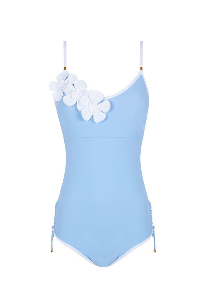 Bañador azul con flores, de Alawa Swimwear