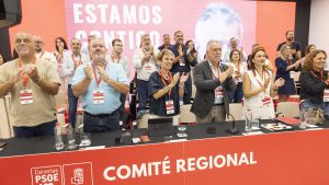 Ángel Víctor Torres en un Congreso regional de PSOE en Canarias.