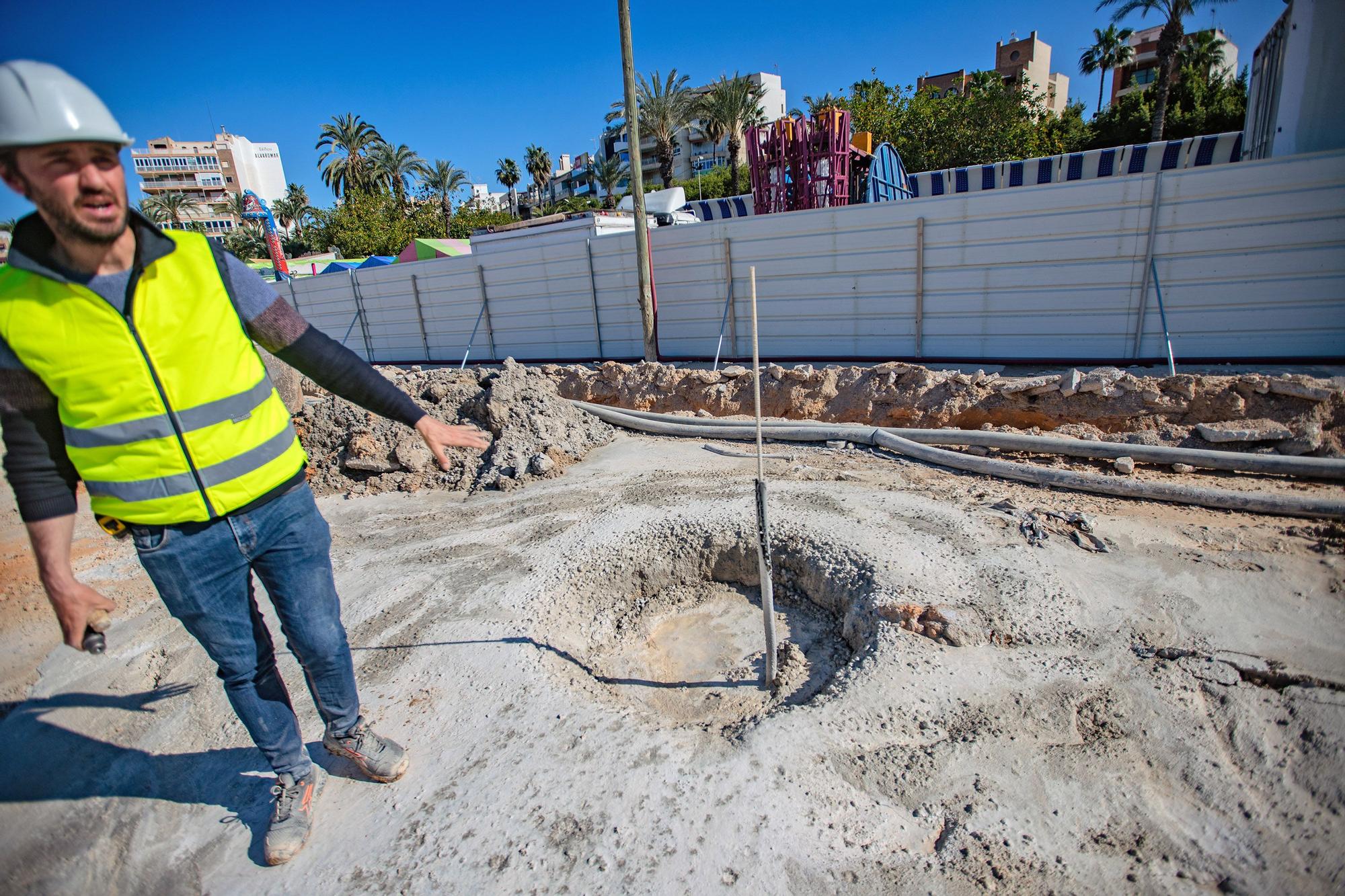 Obras de bombeo del nuevo puerto de Torrevieja