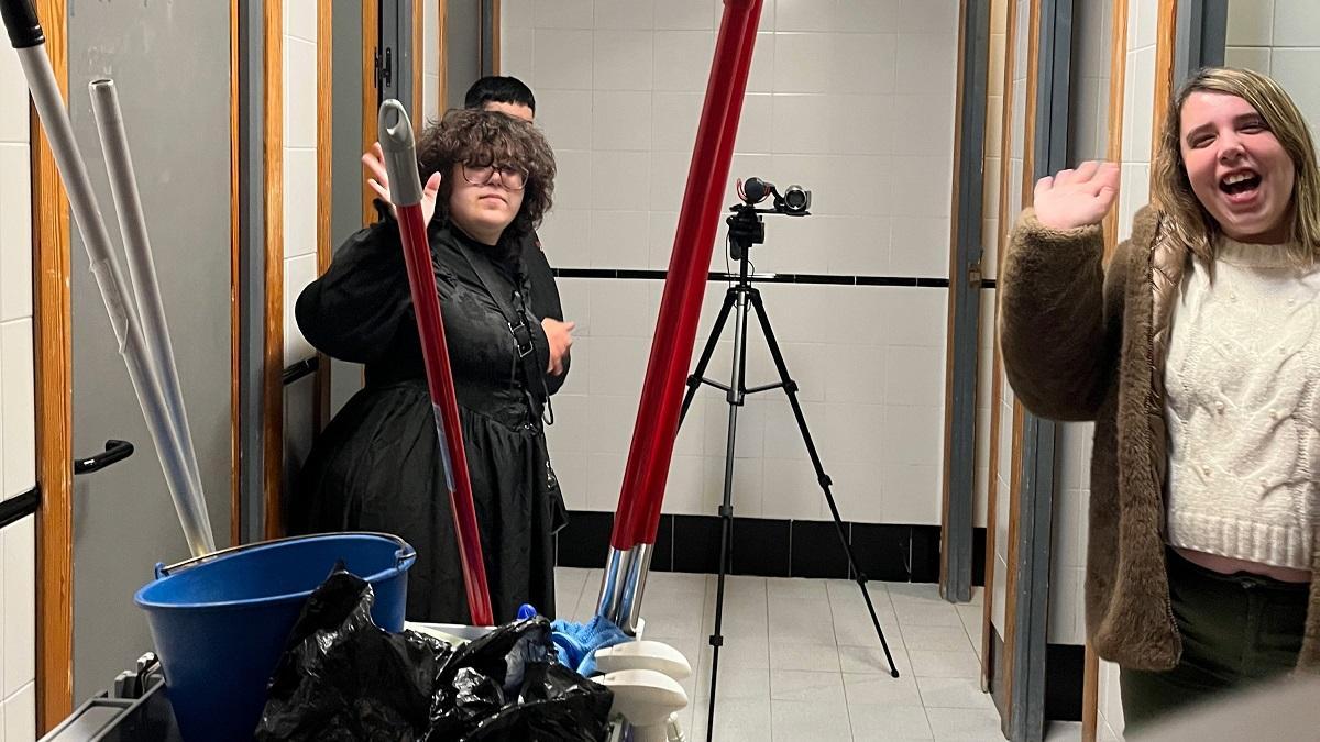 Rodaje del cortometraje de estos estudiantes de la UMA y Fundación Once con discapacidad intelectual.
