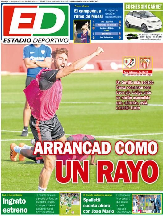 Las portadas de la prensa deportiva