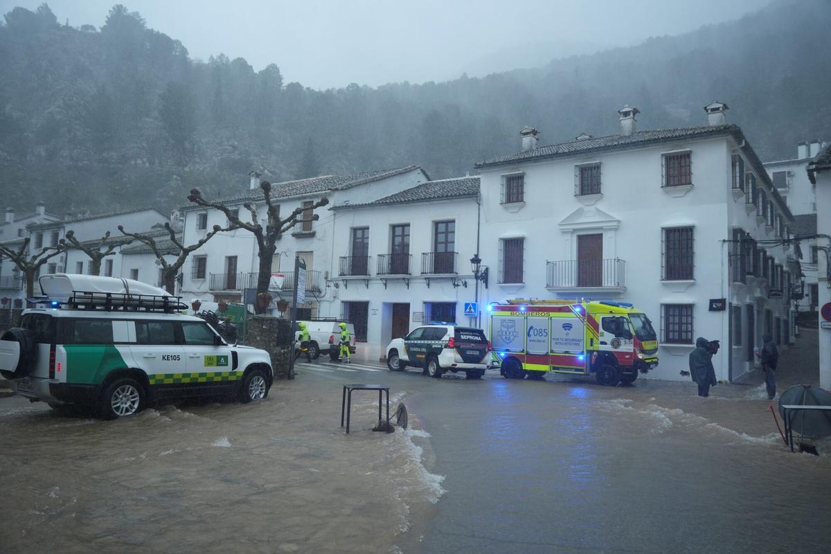Grazalema, pueblo muy castigado por las últimas borrascas.