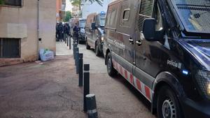 Imagen de la operación de Mossos en Barcelona