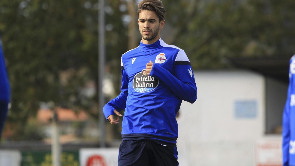 Rayco Rodríguez, durante un entrenamiento esta temporada.