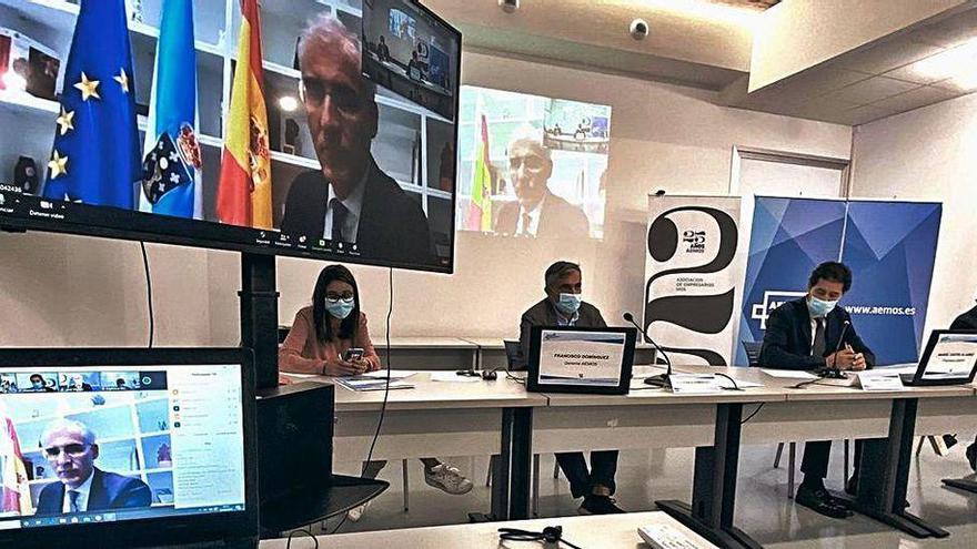 El vicepresidente de la Xunta, Francisco Conde, clausuró la asamblea por videoconferencia.