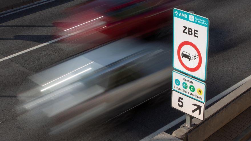 Zona de bajas emisiones en Barcelona.