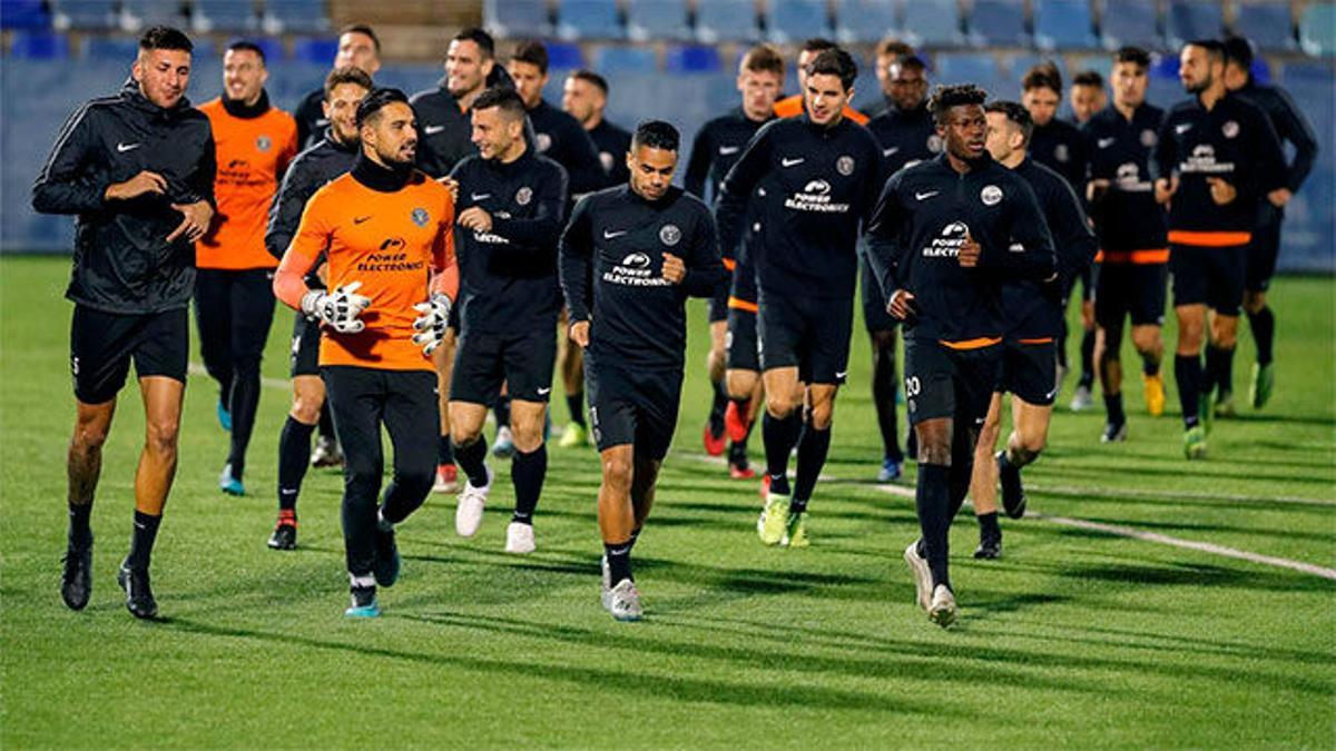 Último entrenamiento del Ibiza antes del encuentro ante el Barça