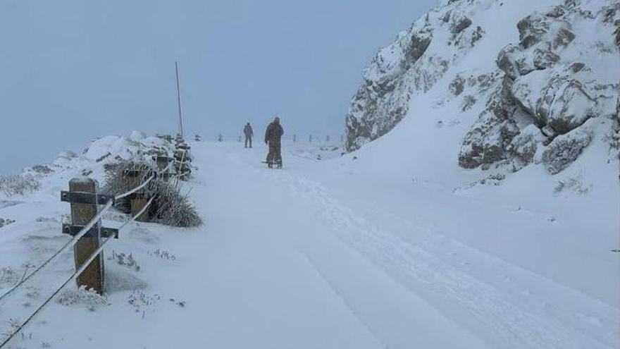 Nieve en el Puig Major