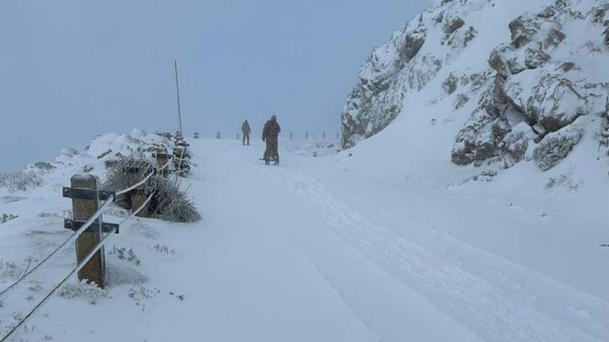 Nieve en el Puig Major