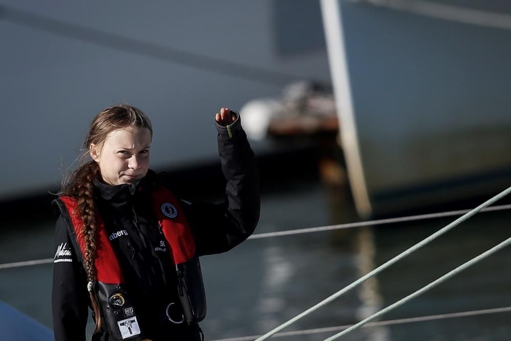 Greta Thunberg llega a Lisboa