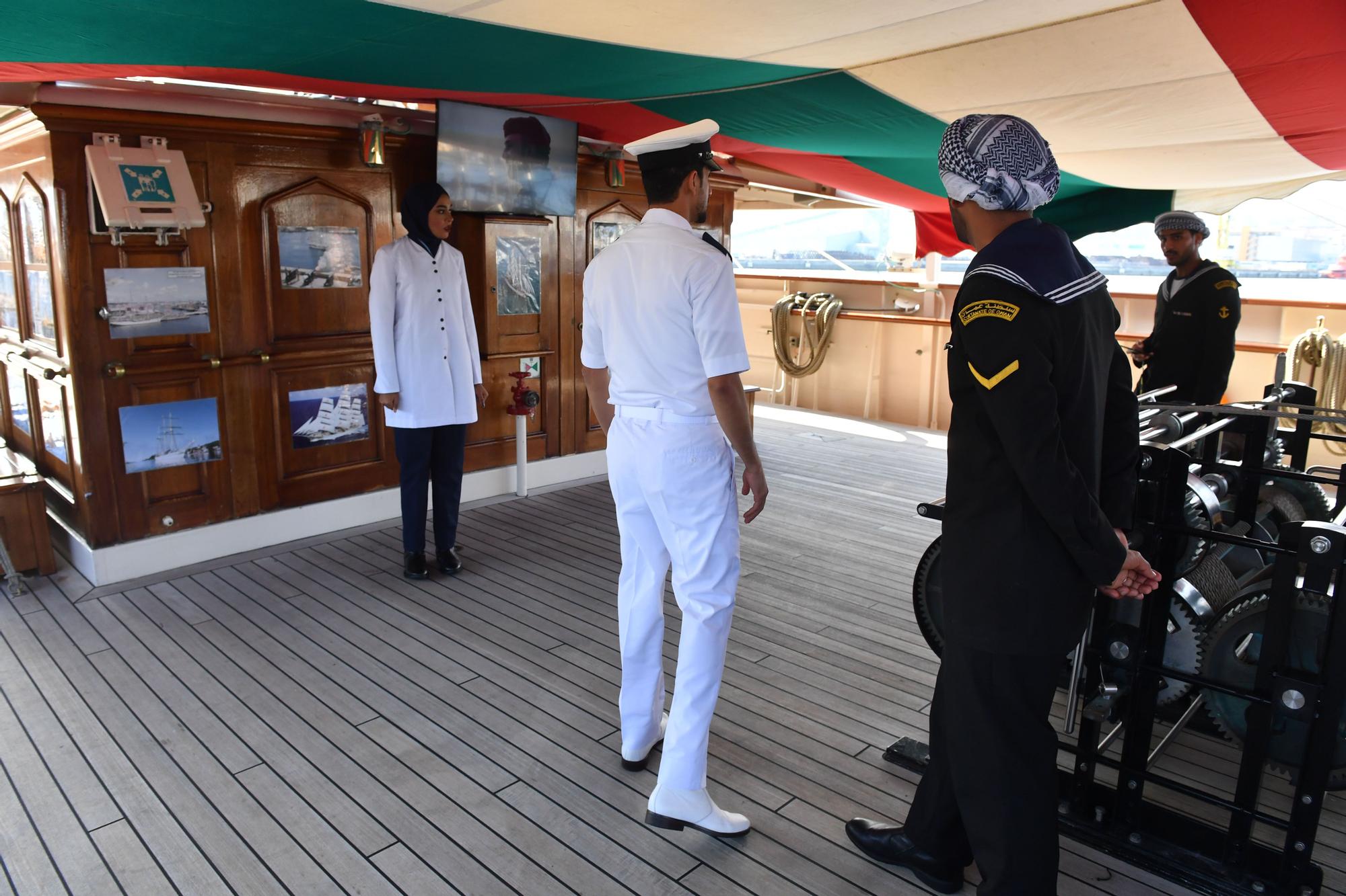 Así es por dentro el buque escuela de Omán, una 'joya' en el puerto de A Coruña