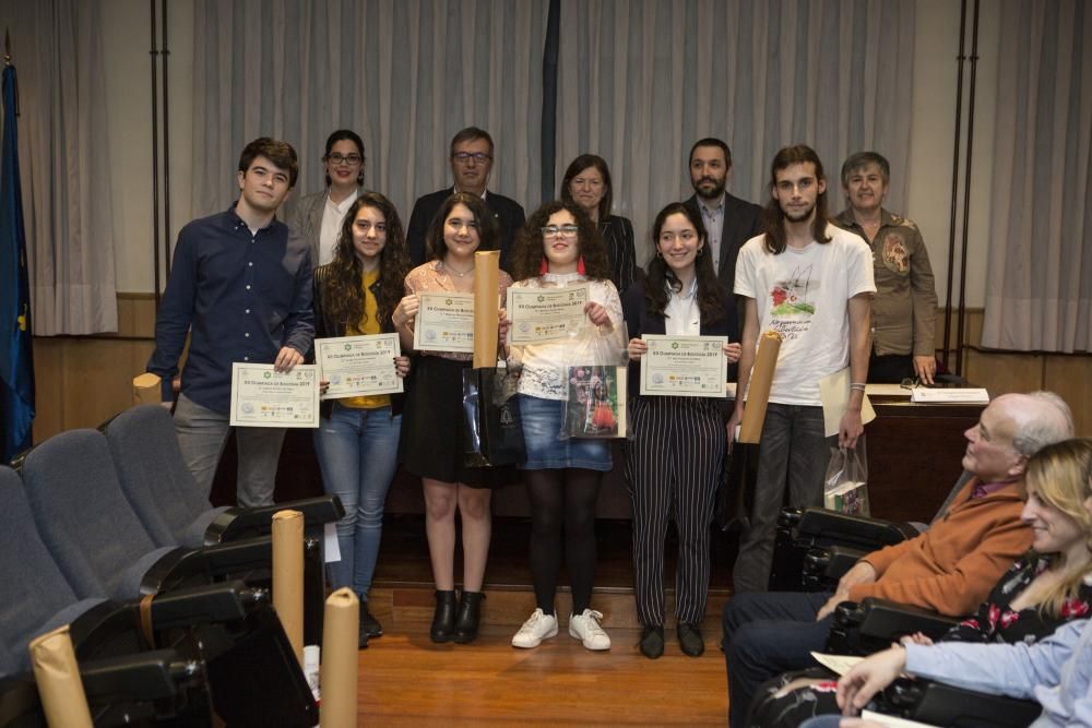 Entrega de los premios de la XII Olimpiada Asturiana de Biología