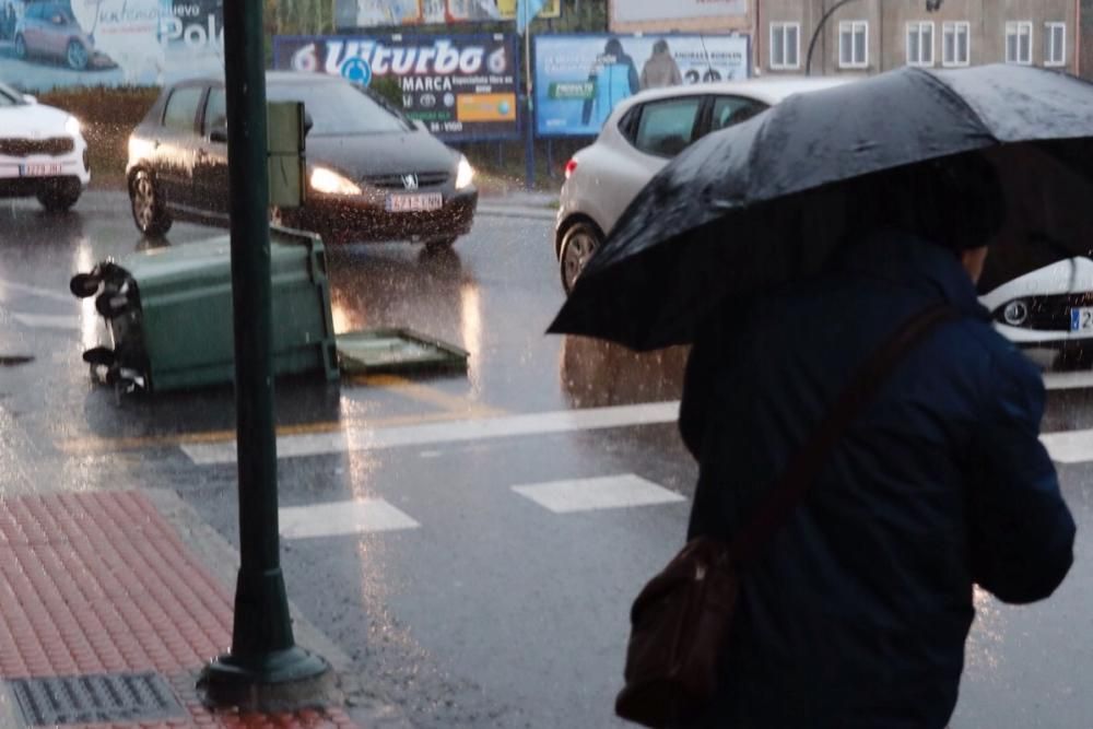 Desperfectos en Vigo por el temporal.