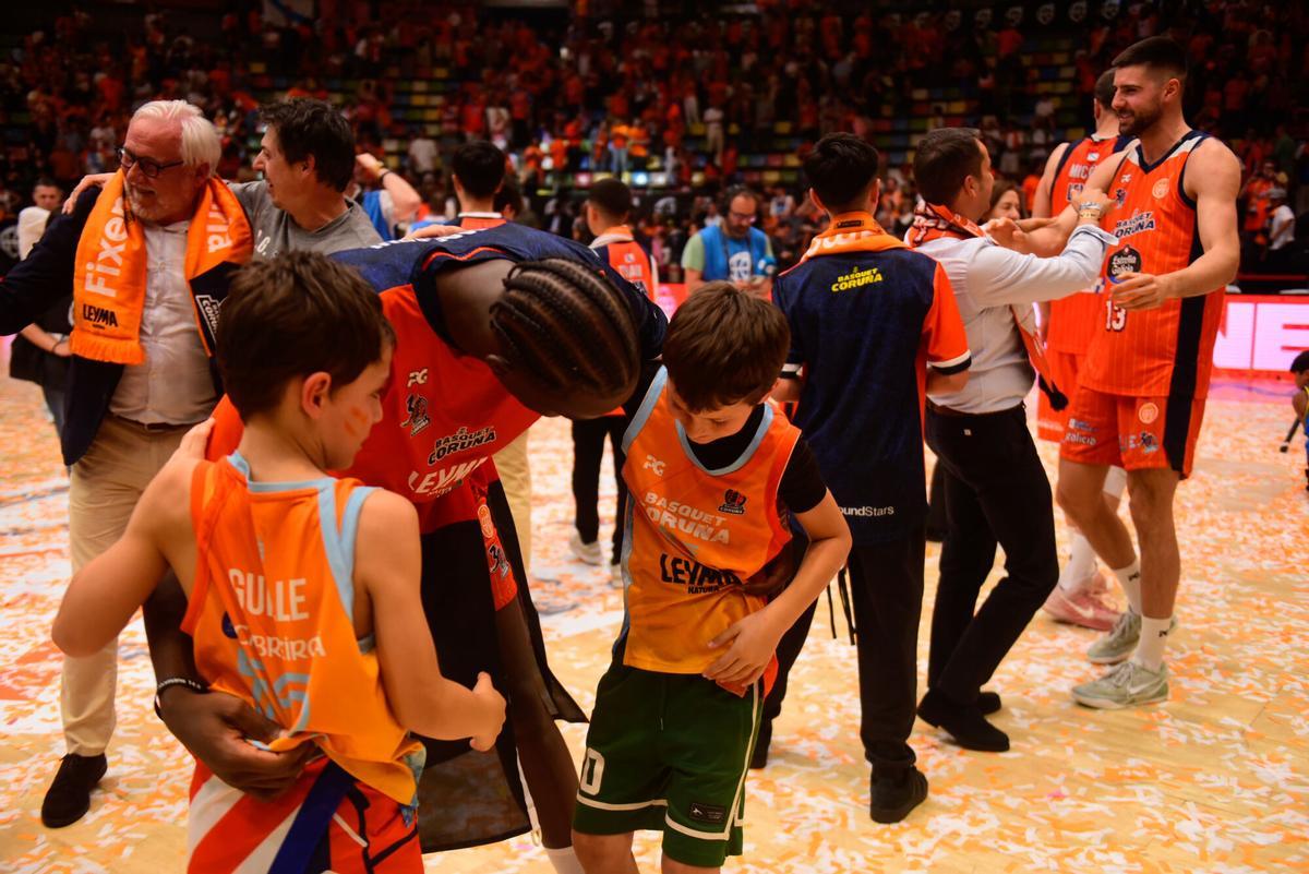 Fiesta del ascenso del Leyma Coruña a Liga ACB