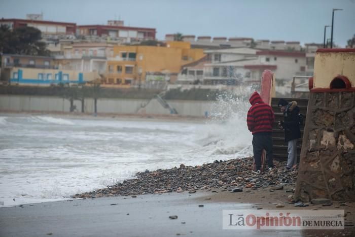 Temporal de lluvia y viento en La Manga y Cabo de