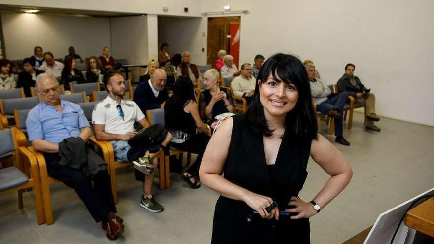 Nínive Alonso, ayer, en la sede del Club LA NUEVA ESPAÑA de Gijón.