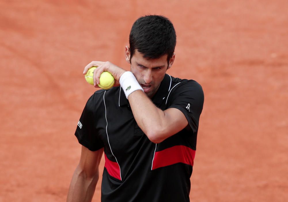 Partido entre Cecchinato y Djokovic en París