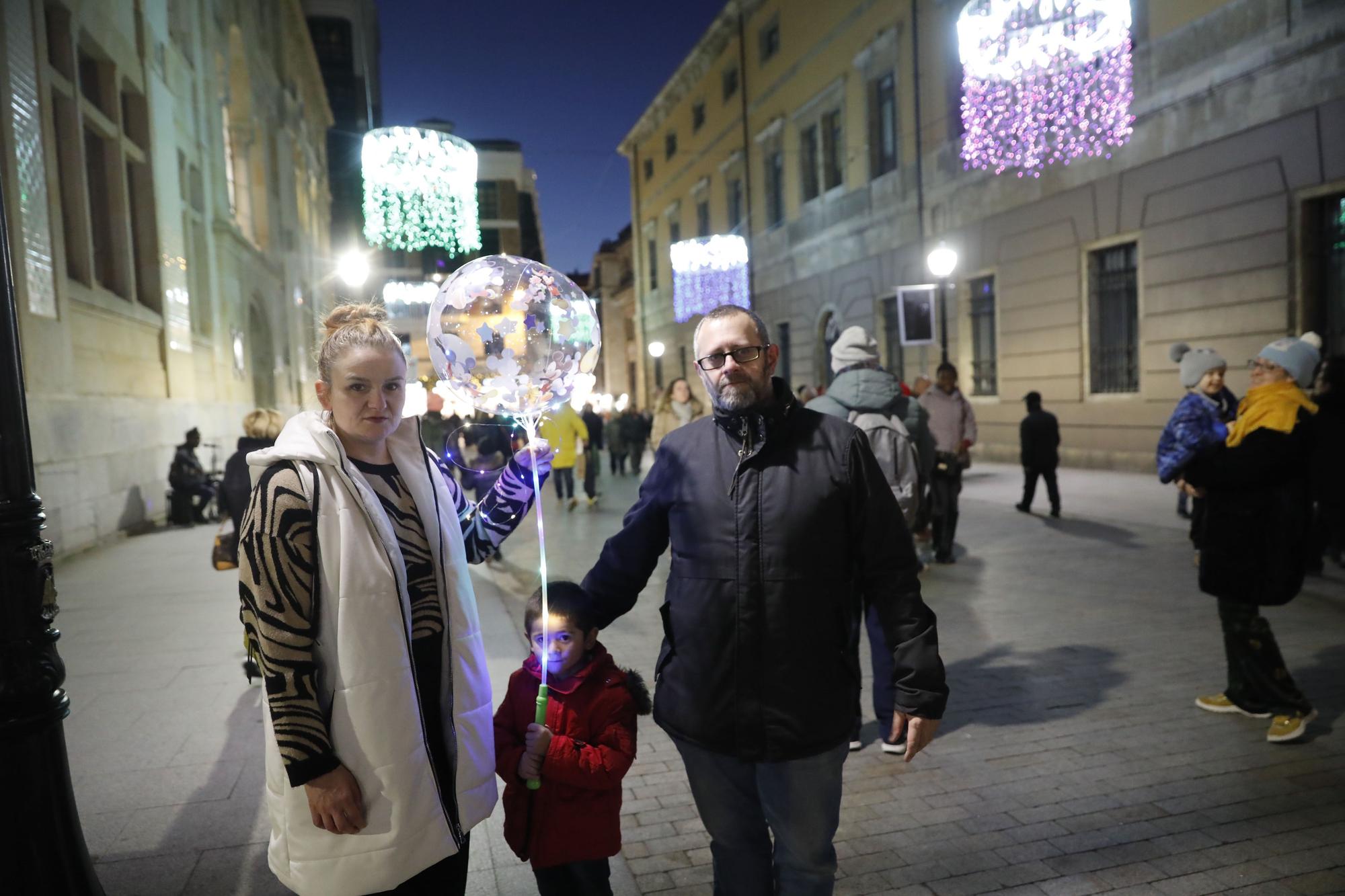 Encendido de las luces navideñas en Gijón