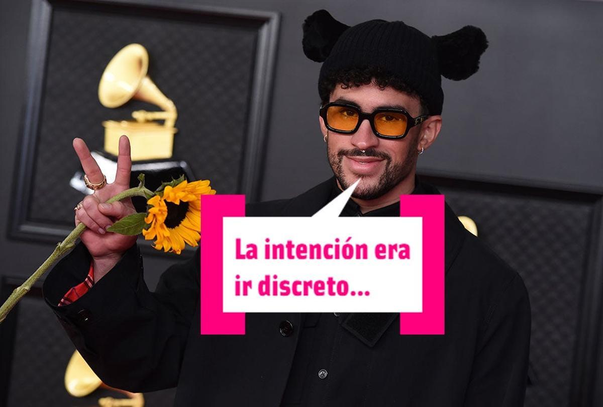 Bad Bunny en la alfombra roja de los Grammy 2021
