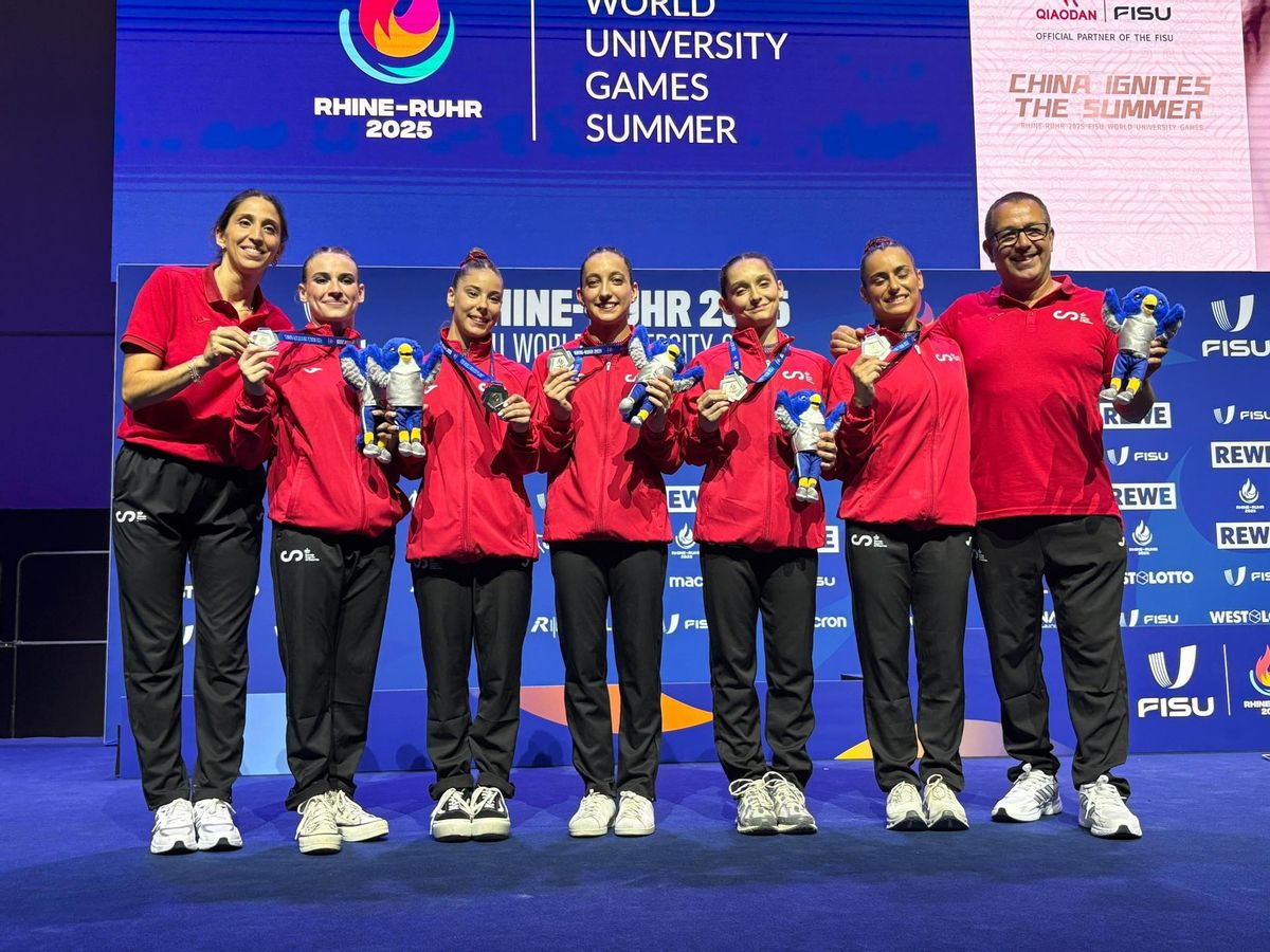 El equipo español de gimnasia artística femenina se colgó la medalla de plata en los Juegos Mundiales Universitarios.