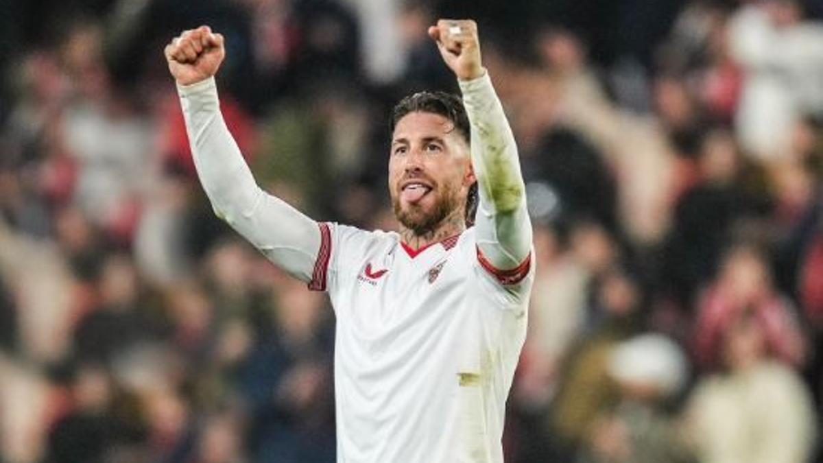 Sergio Ramos celebrando un gol