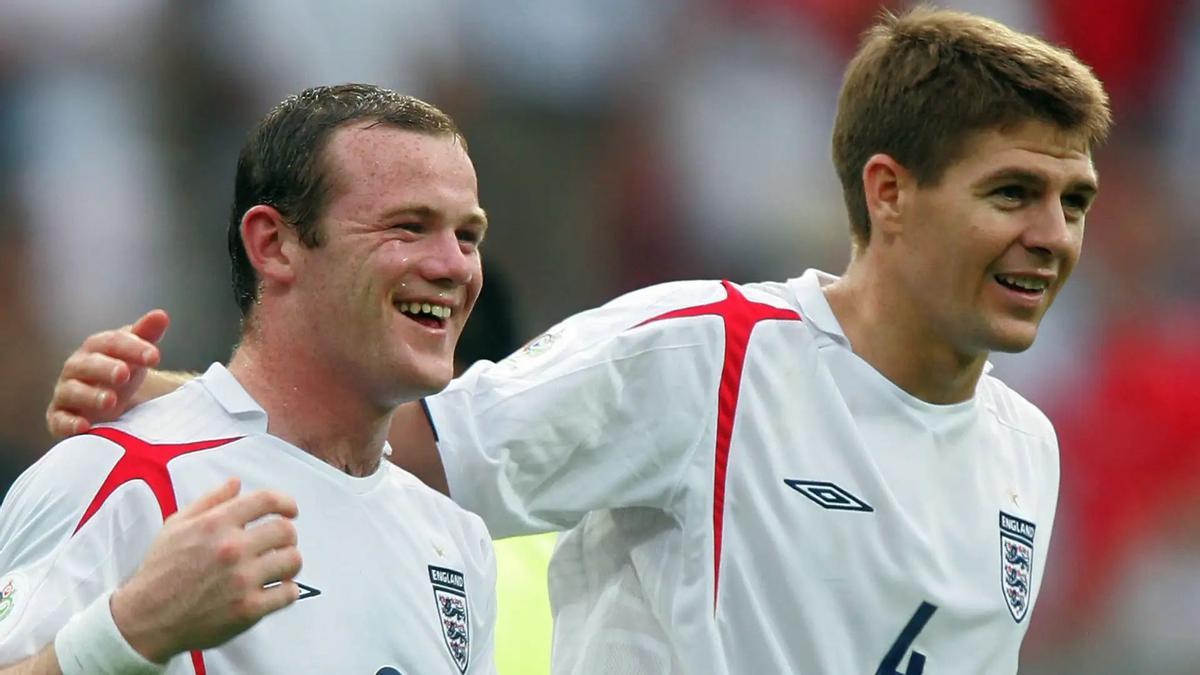 Rooney y Gerrard, en un encuentro de los 'Three Lions'