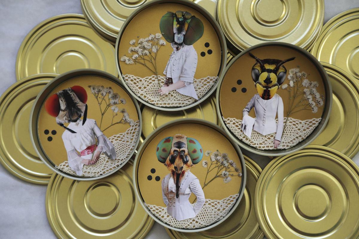 ‘Criaturas enlatadas’. Collage.