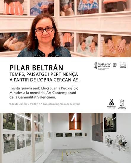 Cartel de la exposición de Pilar Beltrán en Aielo.
