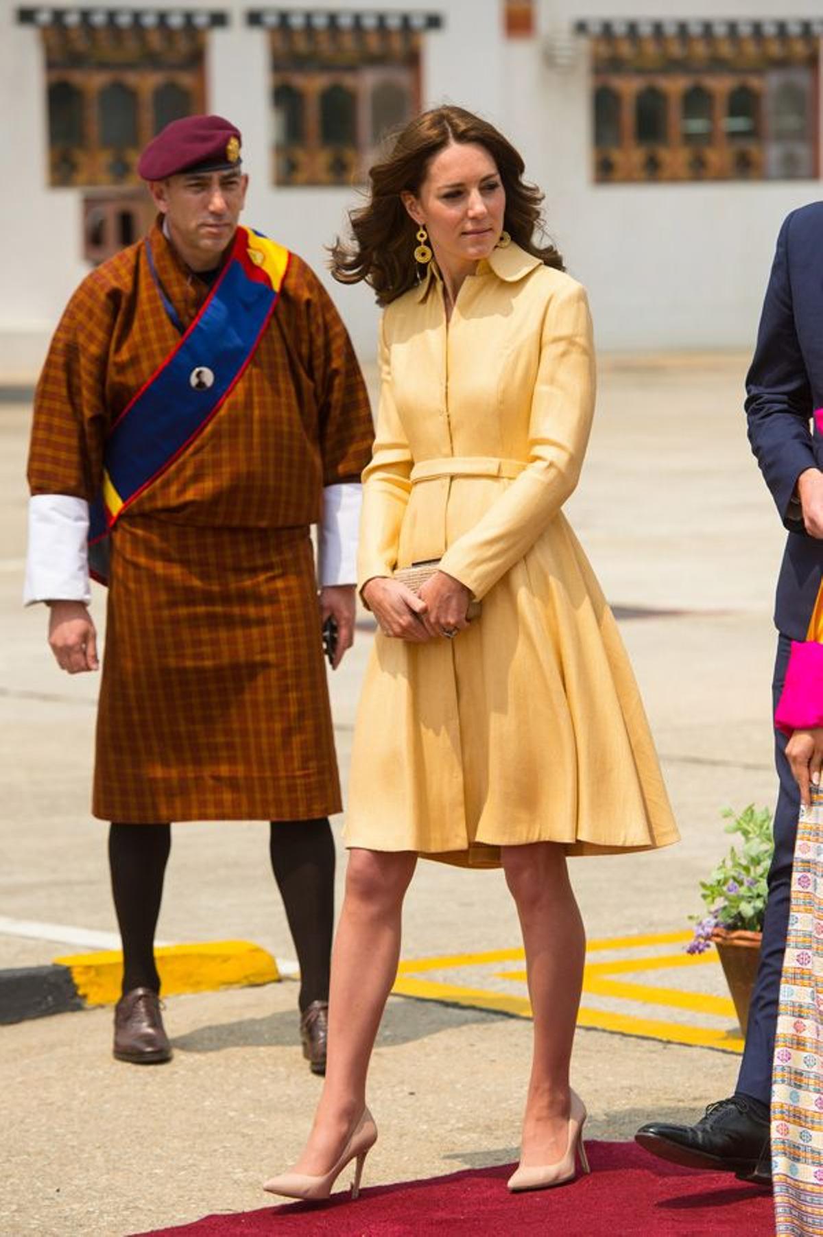 Kate Middleton con vestido de Emilia Wickstead en Bután