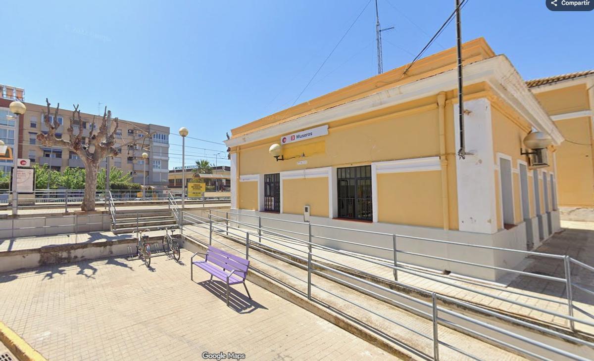 Estación de metro de Museros en una foto de archivo