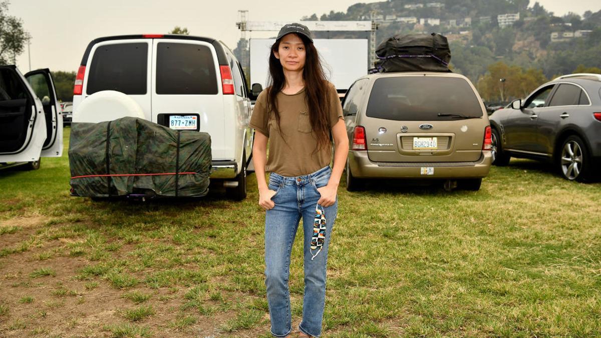 Chloé Zhao durante la premiére de 'Nomadland'