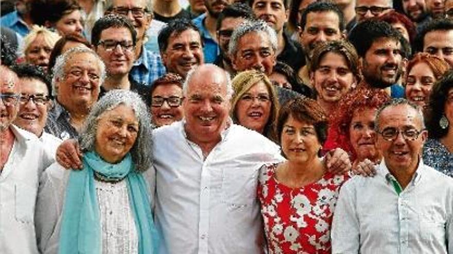 Foto de família de la candidatura de Catalunya Sí Que Es Pot.