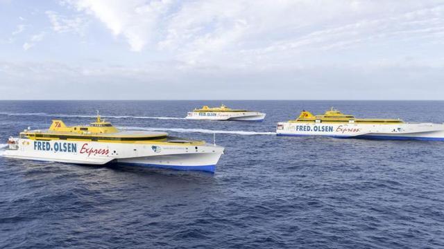 Flota de trimaranes de Fred. Olsen Express.|
