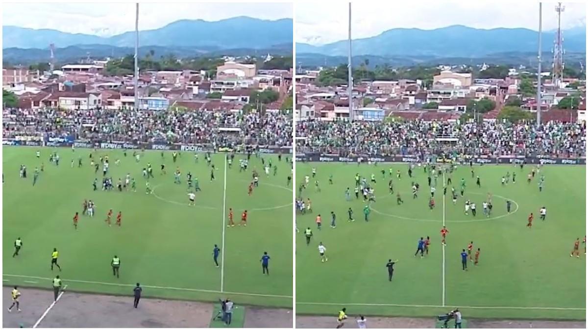 ¡Espeluznante! Aficionados del Deportivo Cali invaden el estadio para agredir a los suyos