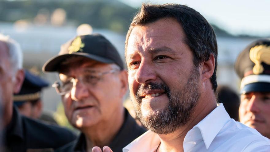 Matteo Salvini, en su visita al puente Morandi