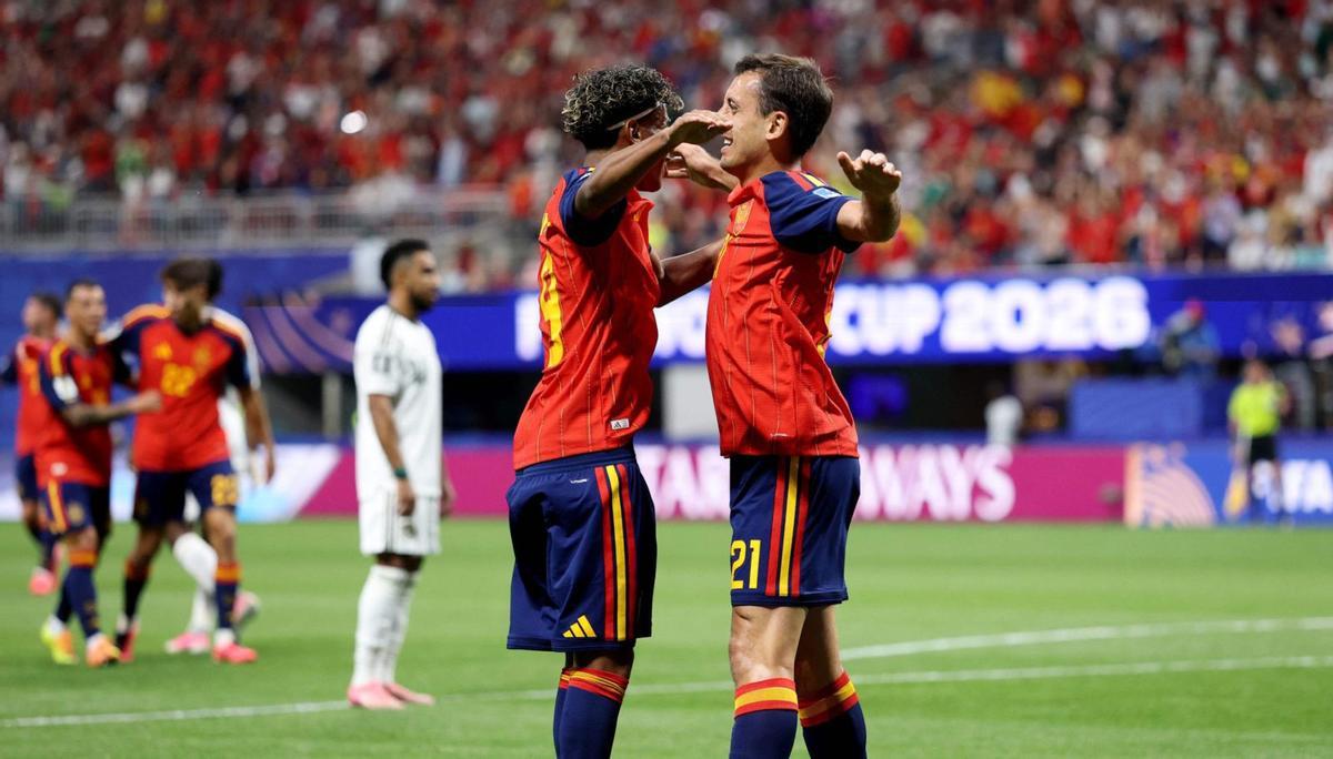 Espanya, a setzens golejant