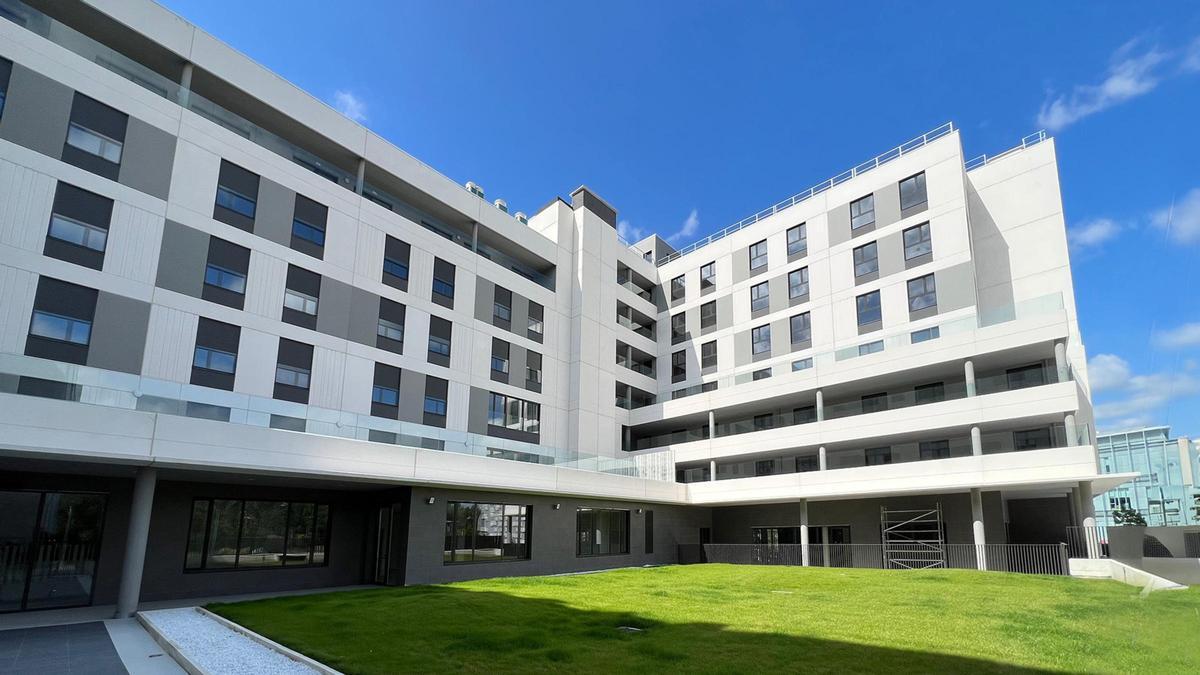 Exterior de la residencia Albertia Pamplona, comprada por Wellder el pasado mes de mayo