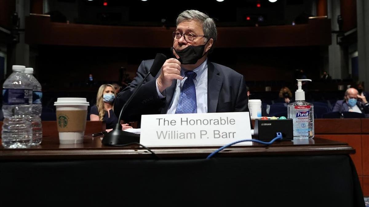 William Barr, fiscal general de EEUU, durante su comparecencia en el Congreso.