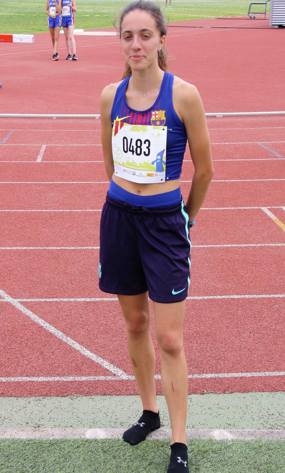 Lucía Pinacchio, entrenando en Palma en 2019