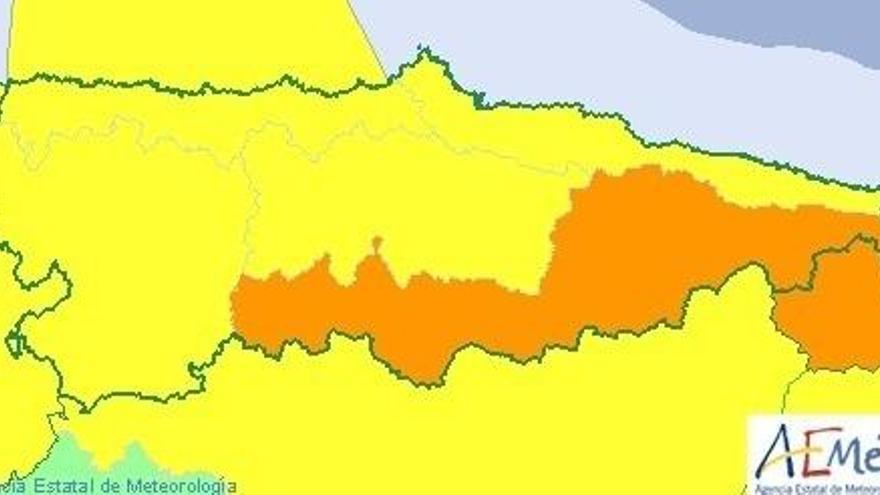 Mapa de avisos de la Aemet