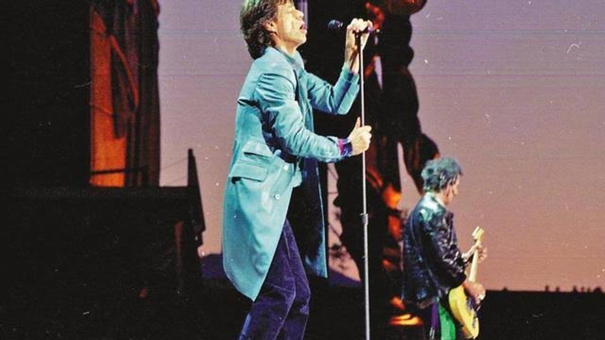 Los Rolling Stones en su concierto en el Monte do Gozo.