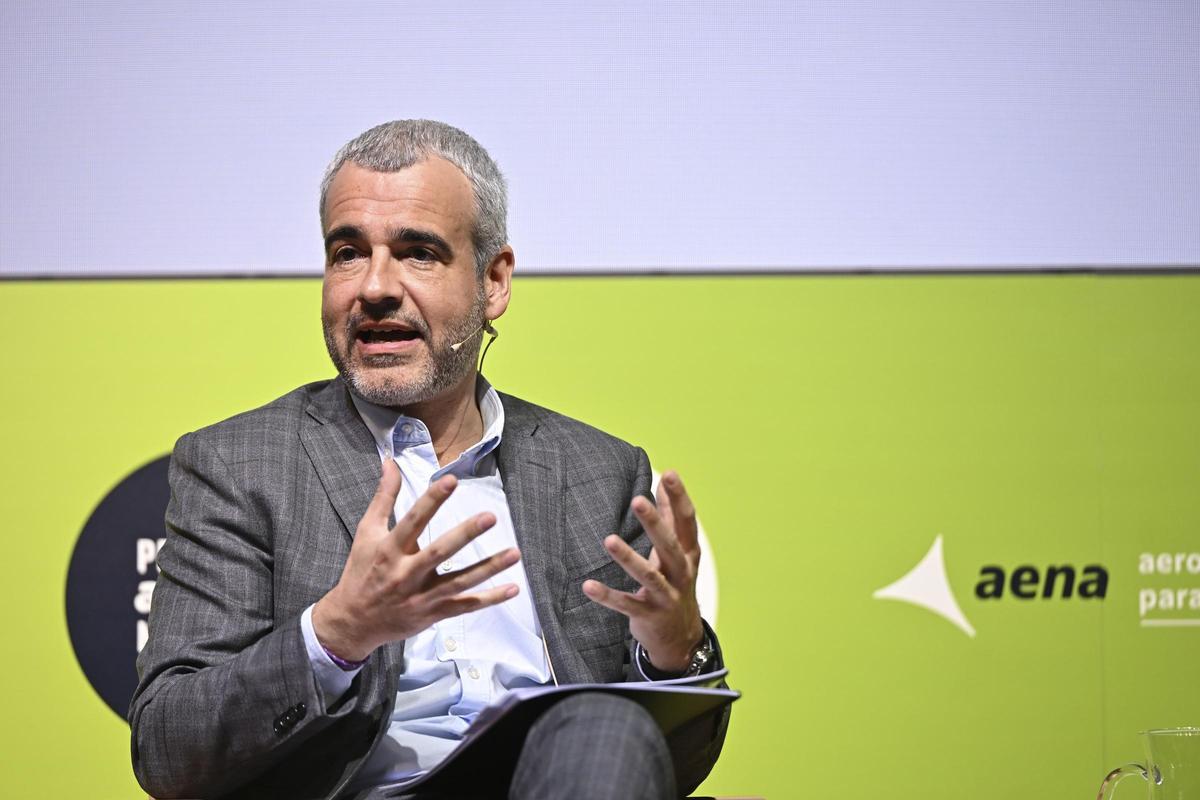 El presidente de Aena, Maurici Lucena, durante la Junta General de Accionistas de Aena.
