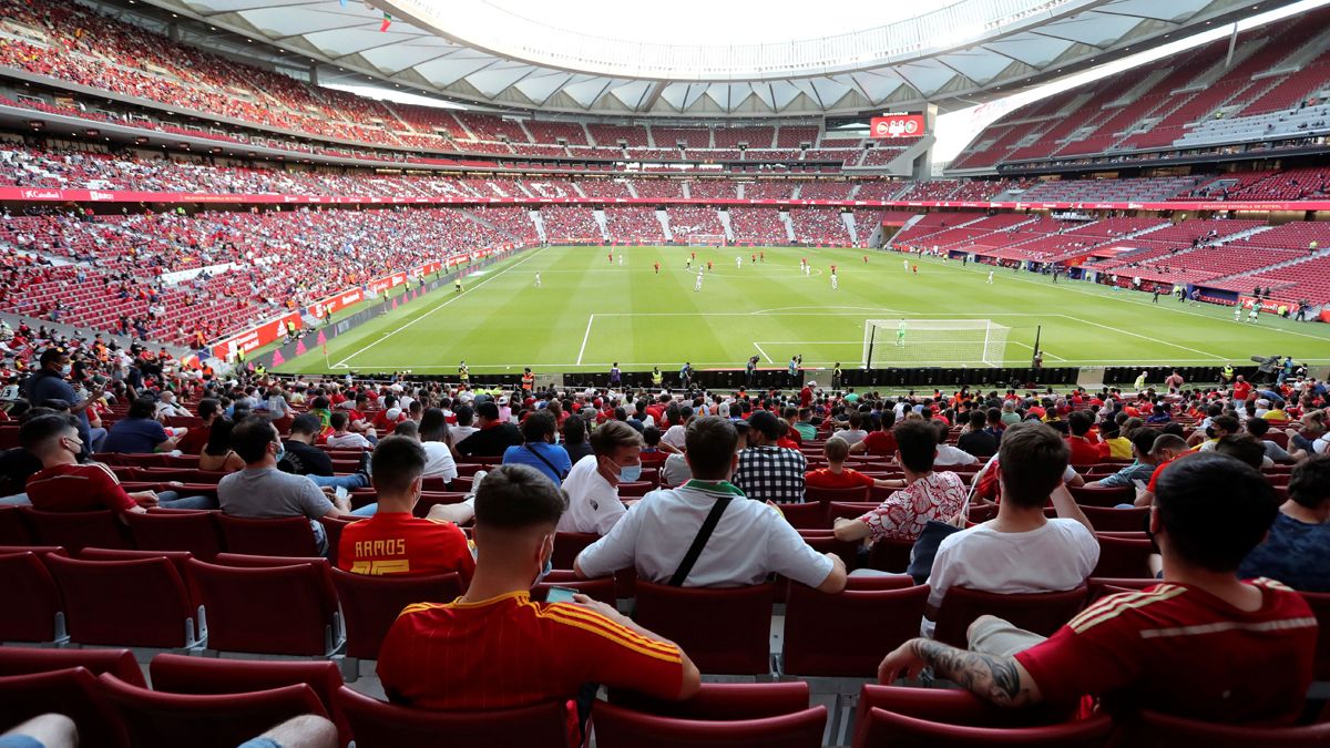 La afición de la 'Roja' volvió a los estadios con ocasión del España-Portugal (0-0) celebrado en el Wanda Metropolitano