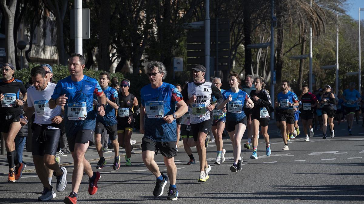 Atletas en la Media maratón de Barcelona del pasado 11 de febrero.