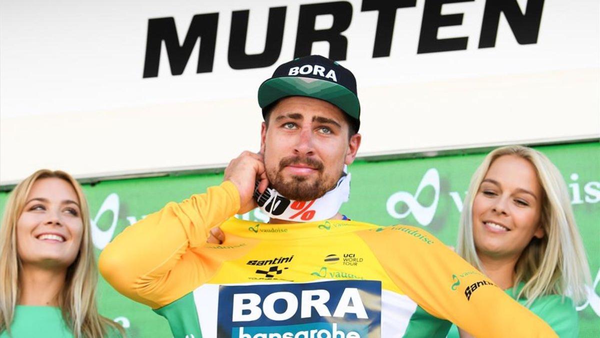 Peter Sagan, tras lograr el triunfo.