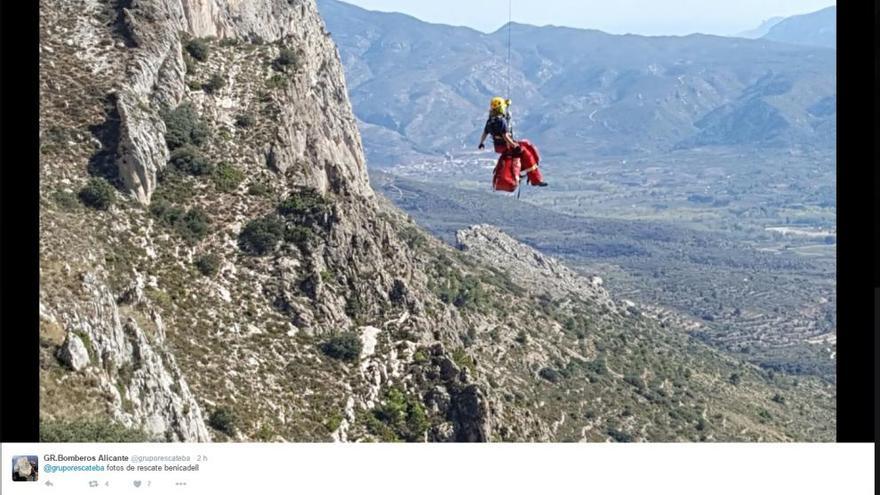 Rescatan a un parapentista herido de gravedad en Gaianes