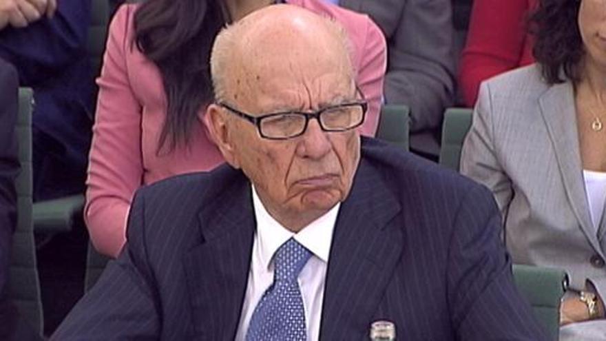 Rupert Murdoch, durante su comparecencia.