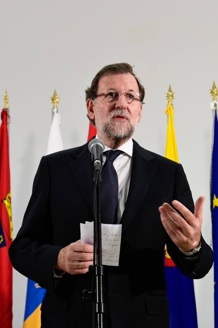 Mariano Rajoy, da una conferencia de prensa en Telde